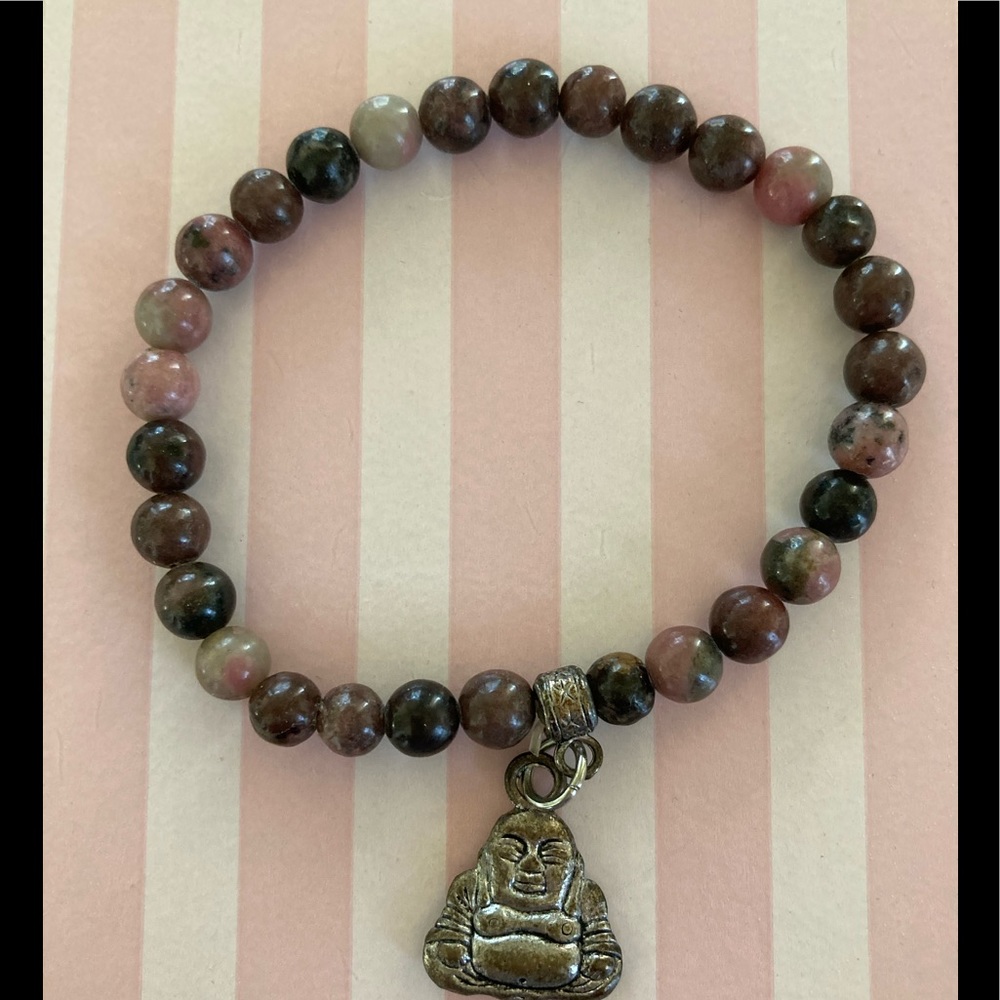 Asmara Buddha Rhodonite Bracelet from Bali